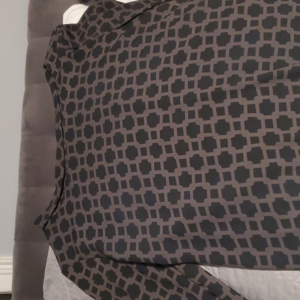 Black/brown blouse, ties in back, very light weight